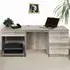 Set-08 4 Drawer Desk with Printer Shelf - Grey