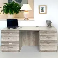 Set-09 7 Drawer Desk - Grey