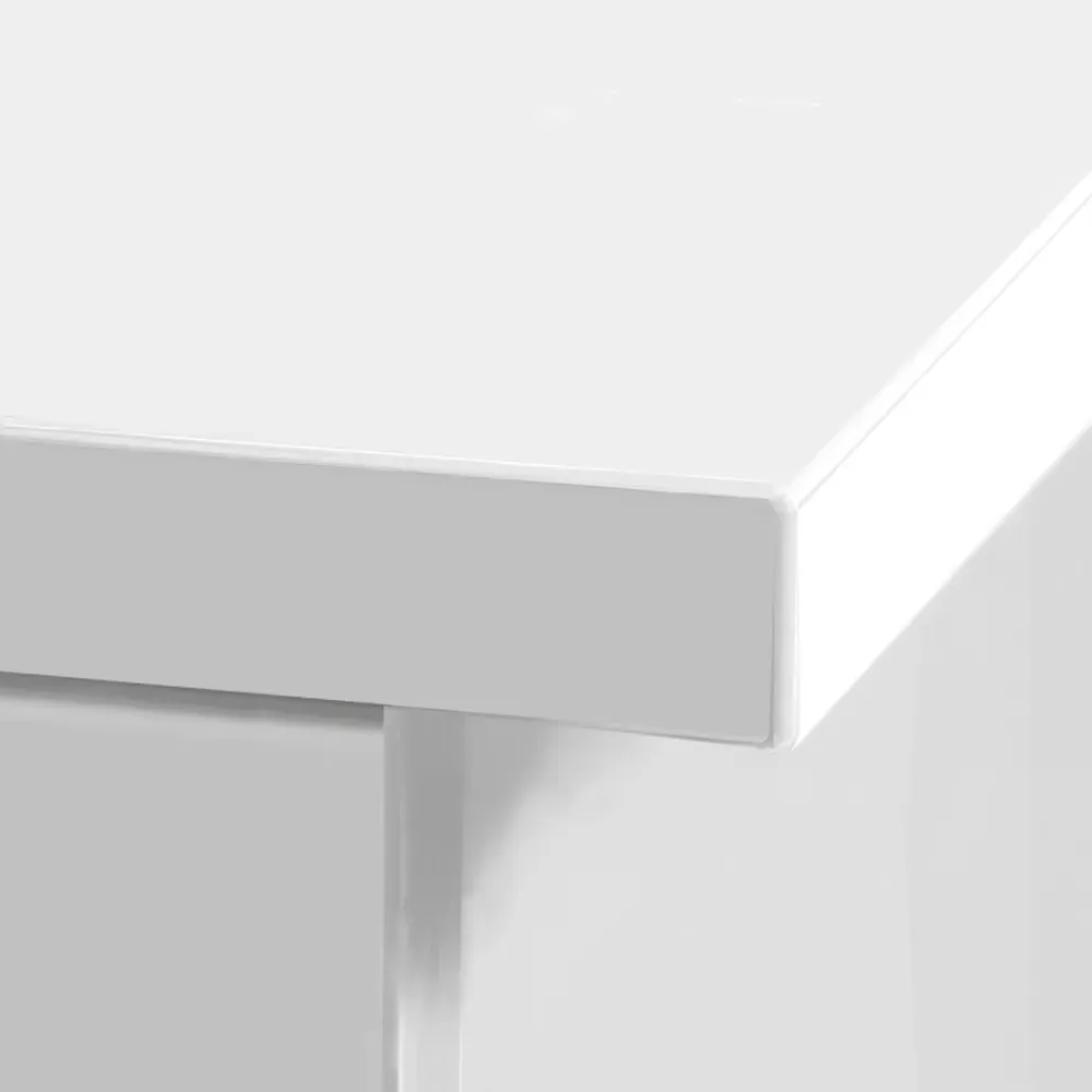 SET-12 Corner Desk with Drawer Unit and Printer Unit - White