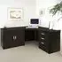 Set-13 Corner Desk with Storage - Black