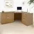 Set-13 Corner Desk with Storage - Dark Brown