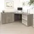 Set-13 Corner Desk with Storage - Grey