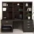SET-14 Desk with Drawer Printer Unit and Hutch Bookcase - Black