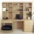 SET-14 Desk with Drawer Printer Unit and Hutch Bookcase - Brown