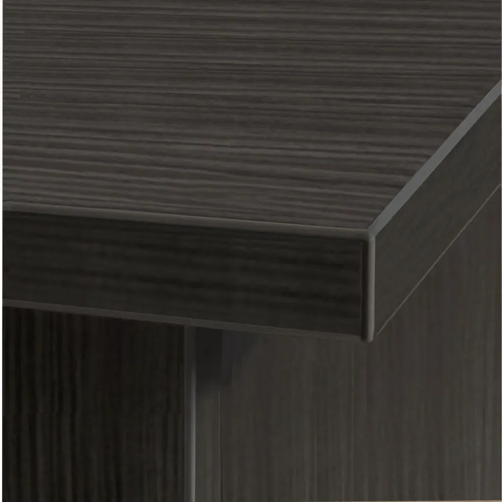 Single Door 4 Shelf Desk Height Cupboard with Hutch - Black