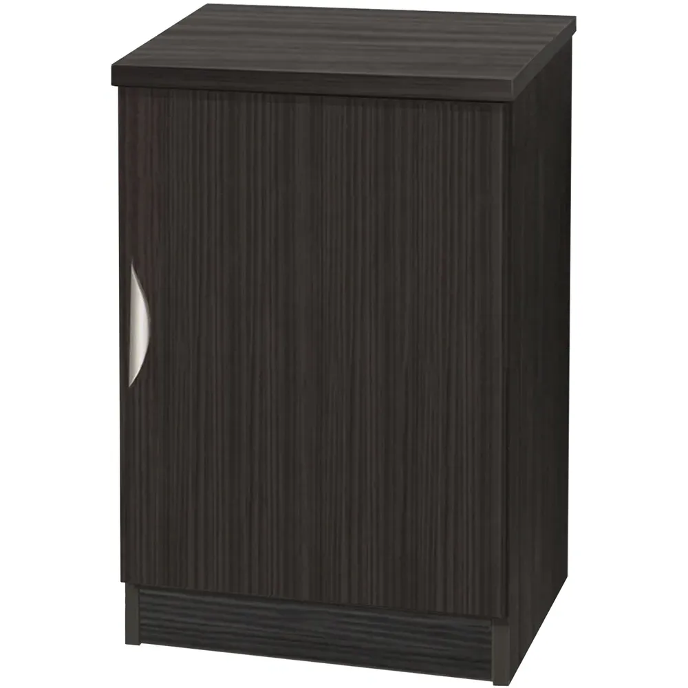 Single Door Desk Height Cupboard - Black