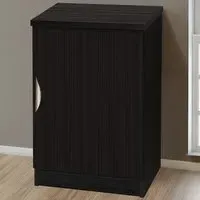Single Door Desk Height Cupboard - Black