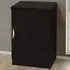 Single Door Desk Height Cupboard - Black