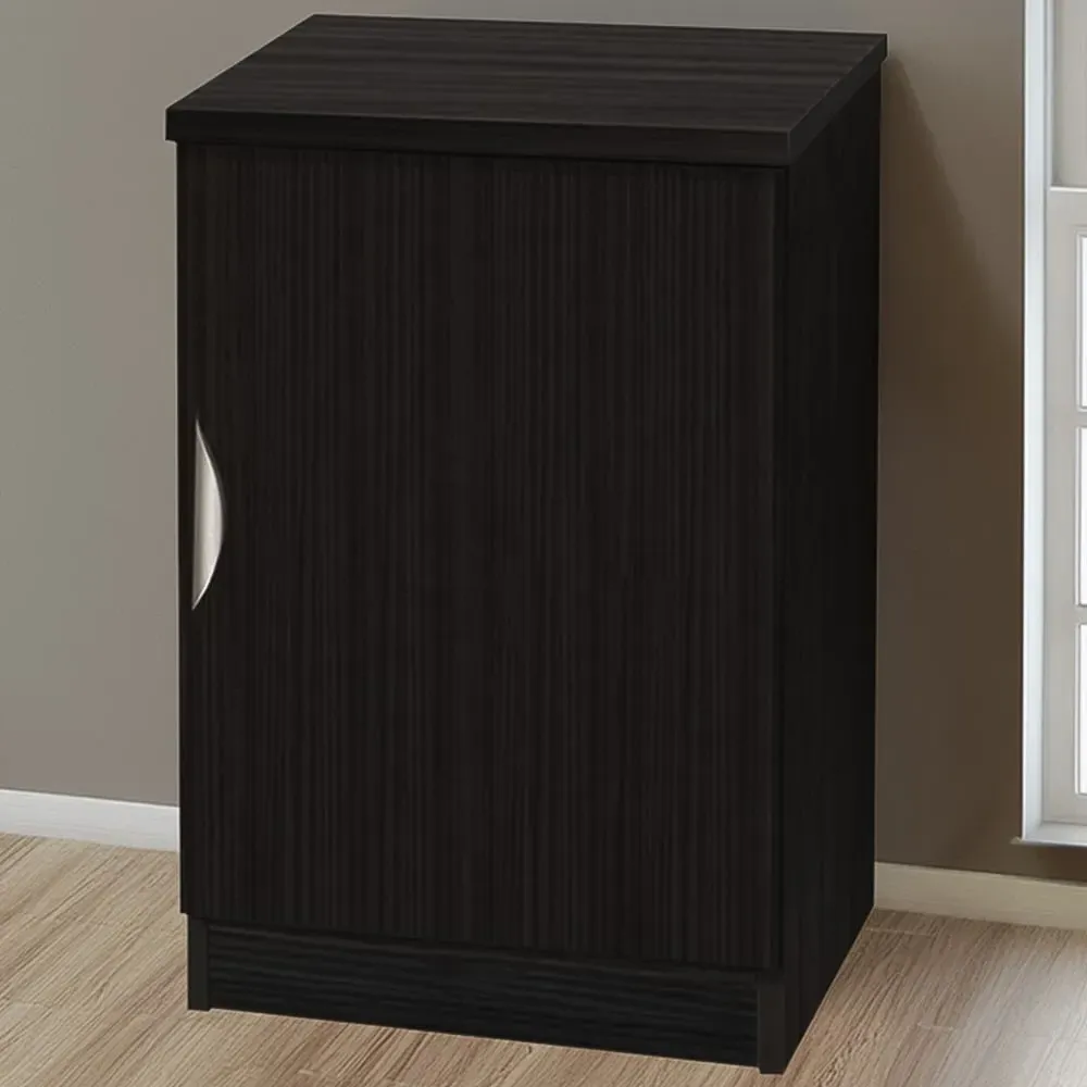 Single Door Desk Height Cupboard - Black