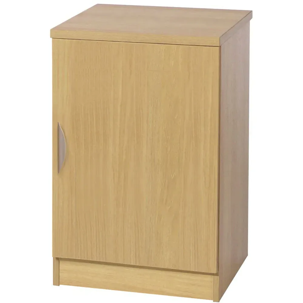 Single Door Desk Height Cupboard - Brown