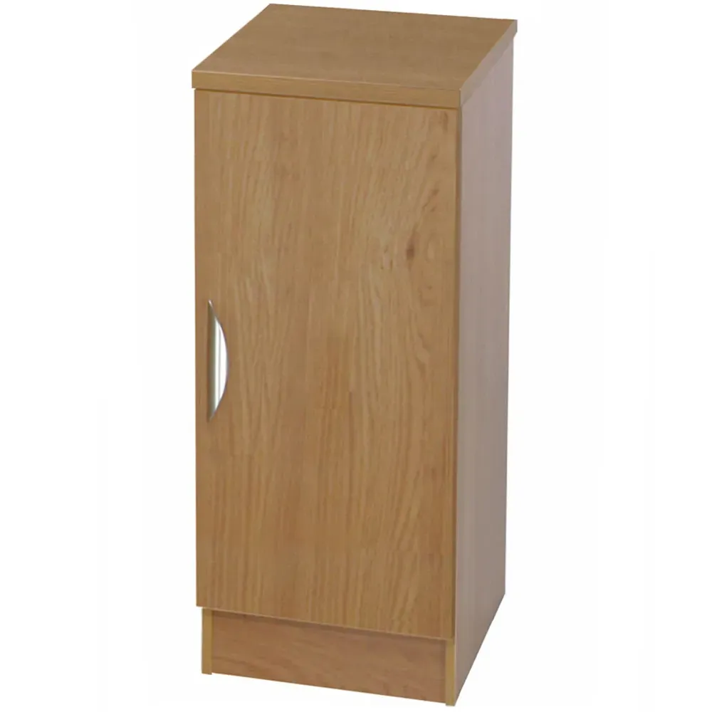 Single Door Desk Height Cupboard - Brown