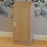Single Door Desk Height Cupboard - Brown