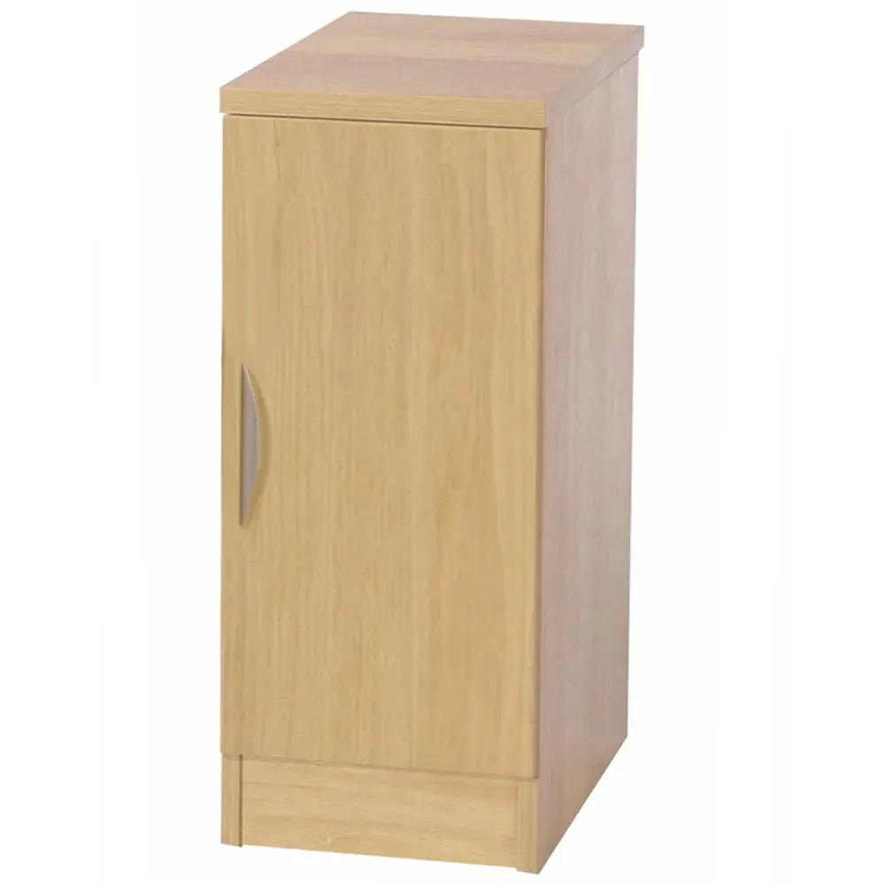 Single Door Desk Height Cupboard - Brown