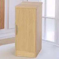 Single Door Desk Height Cupboard - Brown