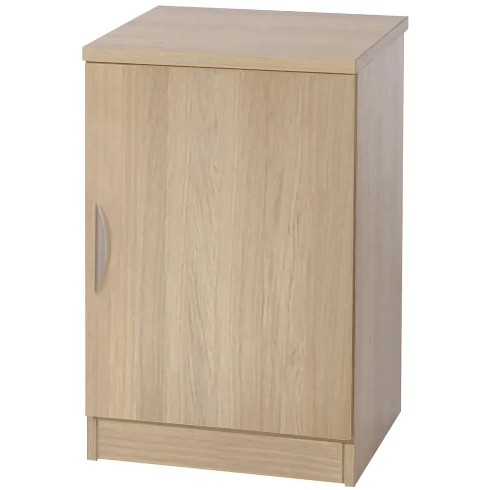 Single Door Desk Height Cupboard - Brown