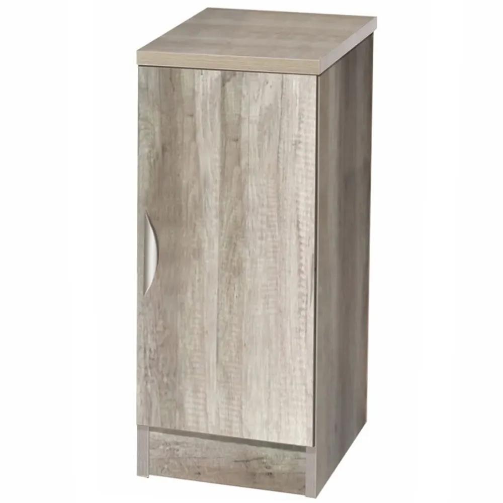 Single Door Desk Height Cupboard - Grey
