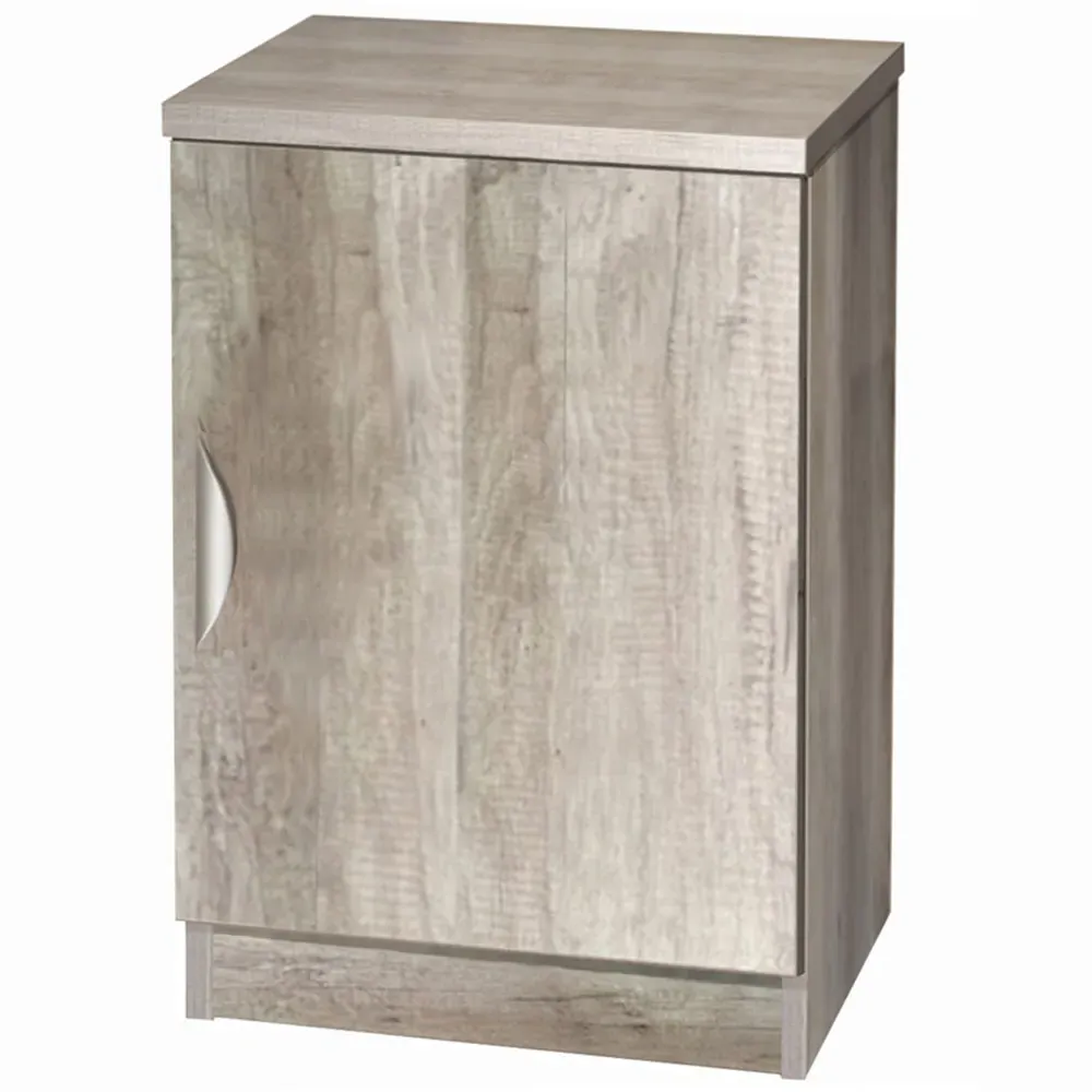 Single Door Desk Height Cupboard - Grey