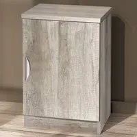 Single Door Desk Height Cupboard - Grey