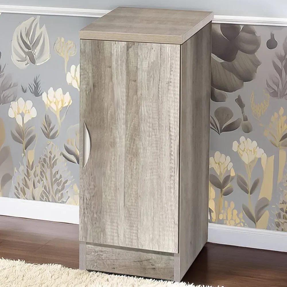 Single Door Desk Height Cupboard - Grey image