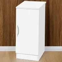 Single Door Desk Height Cupboard - White