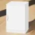 Single Door Desk Height Cupboard - White