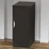 Single Door Narrow Desk Height Cupboard - Black
