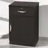 Single Door Single Drawer Cupboard - Black