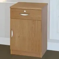 Single Door Single Drawer Cupboard - Brown
