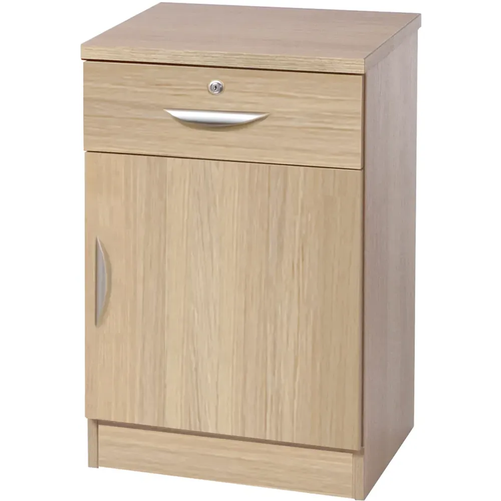 Single Door Single Drawer Cupboard - Brown
