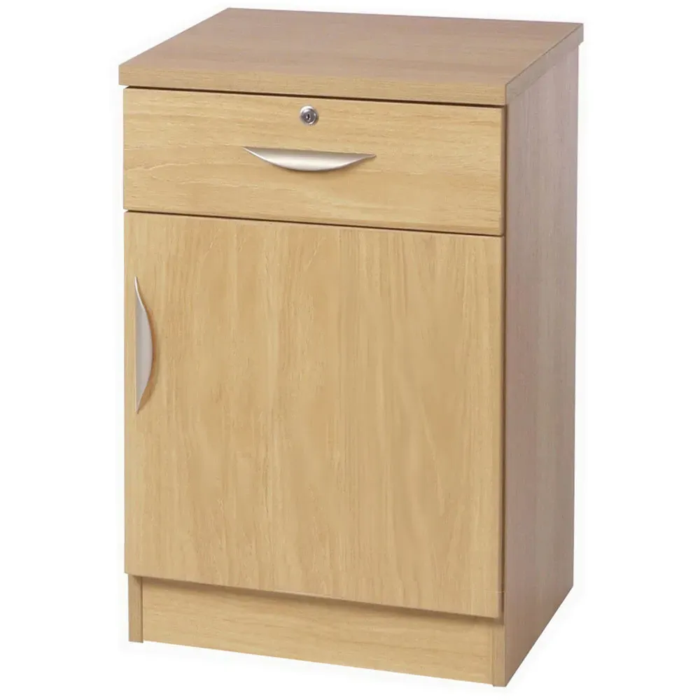 Single Door Single Drawer Cupboard - Brown