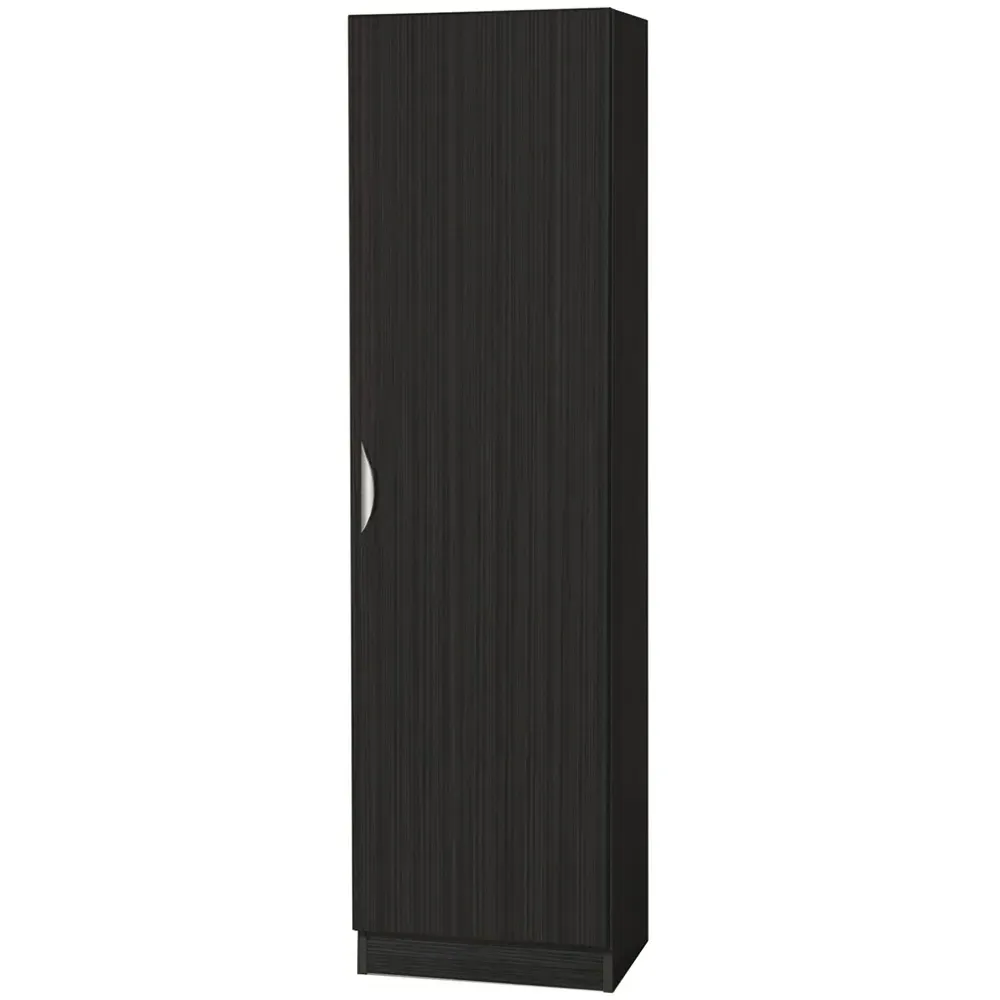 Single Door Tall Cupboard - Black