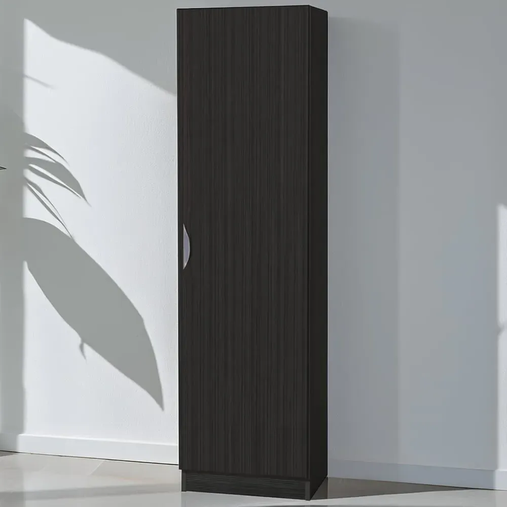 Single Door Tall Cupboard - Black image