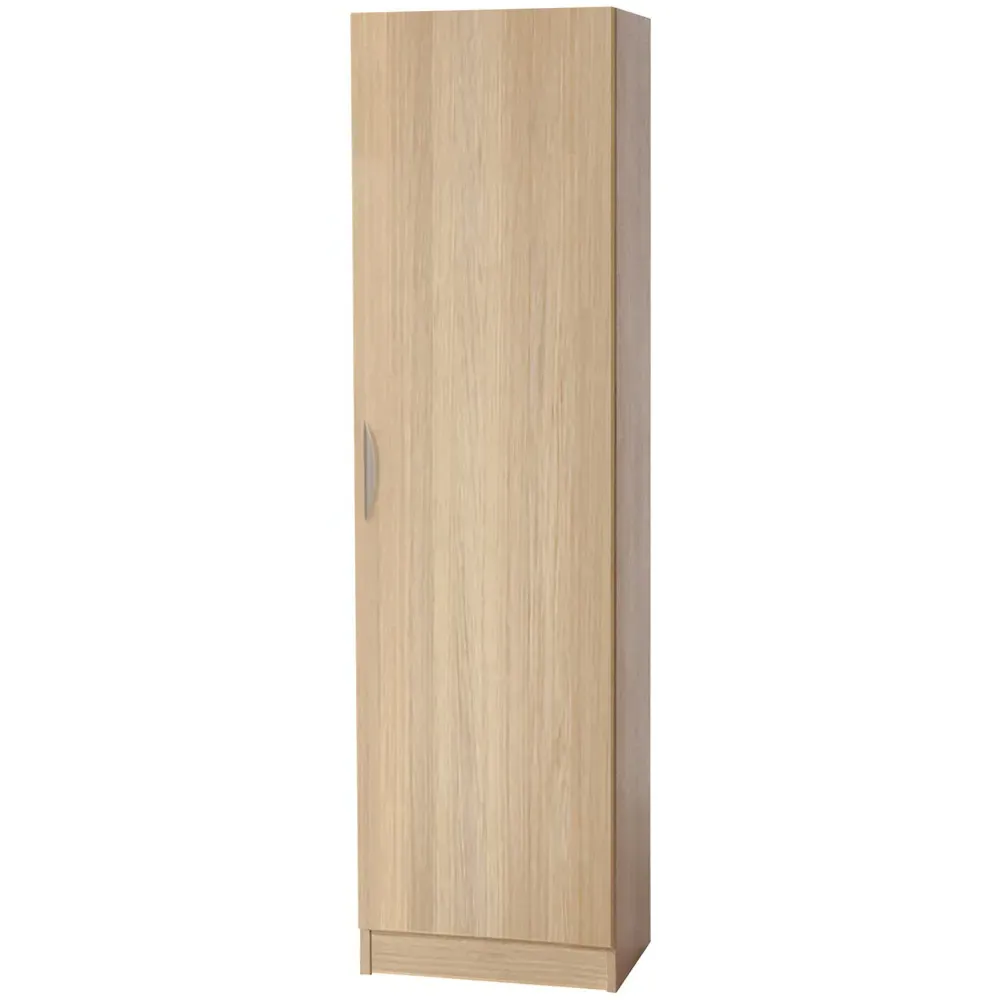 Single Door Tall Cupboard - Brown