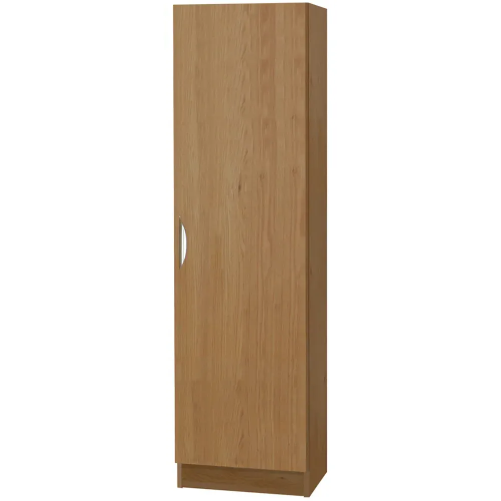Single Door Tall Cupboard - Brown