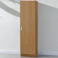Single Door Tall Cupboard - Brown