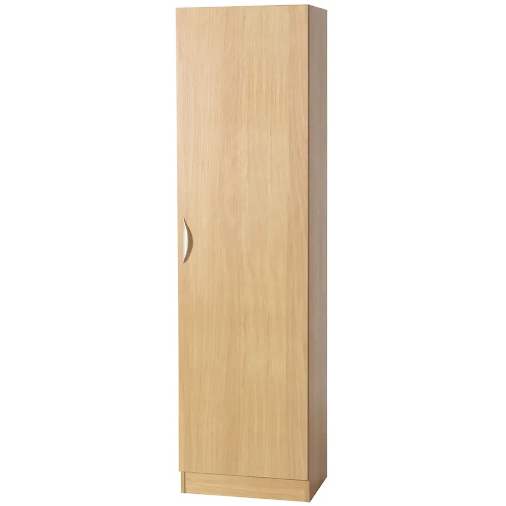Single Door Tall Cupboard - Brown