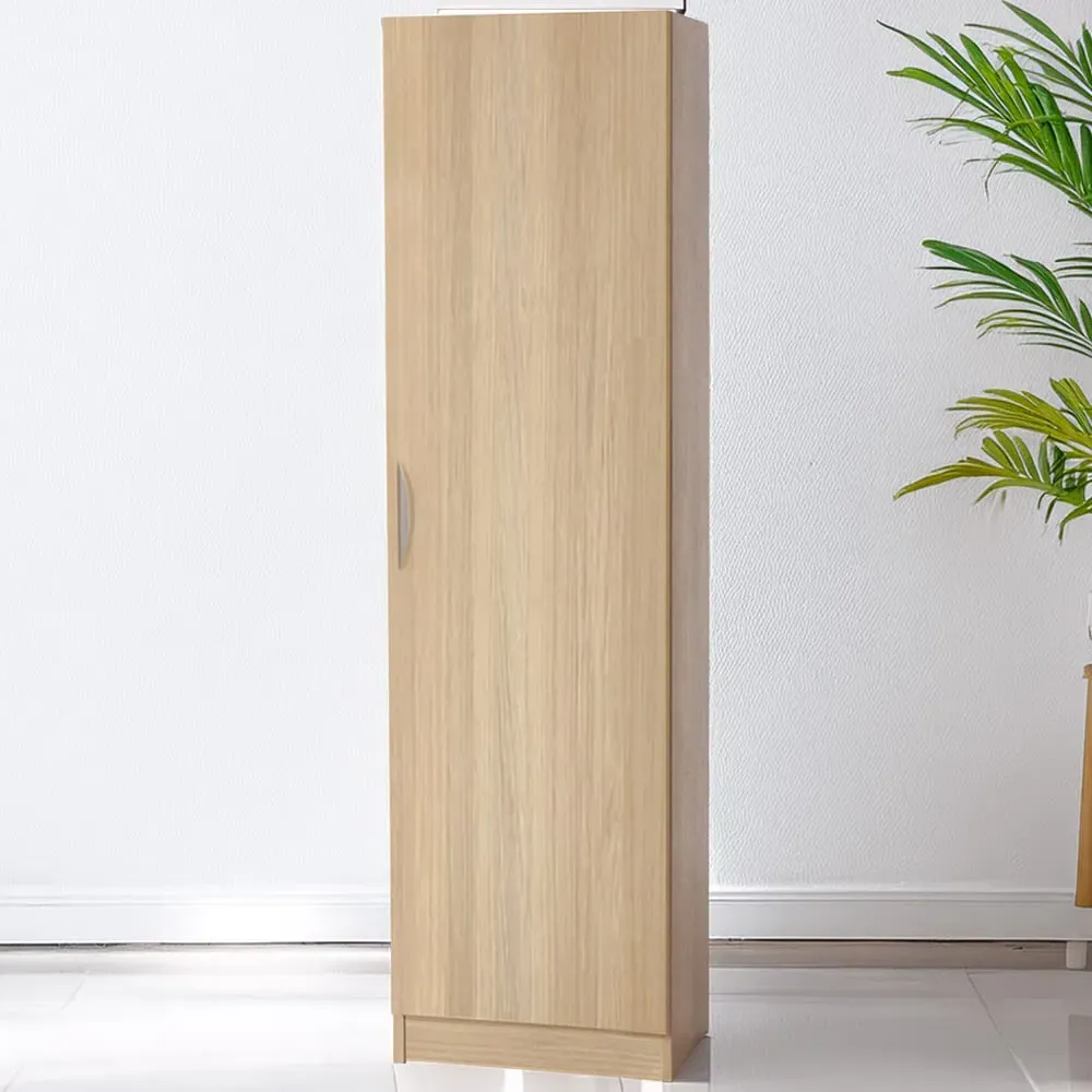 Single Door Tall Cupboard - Brown image
