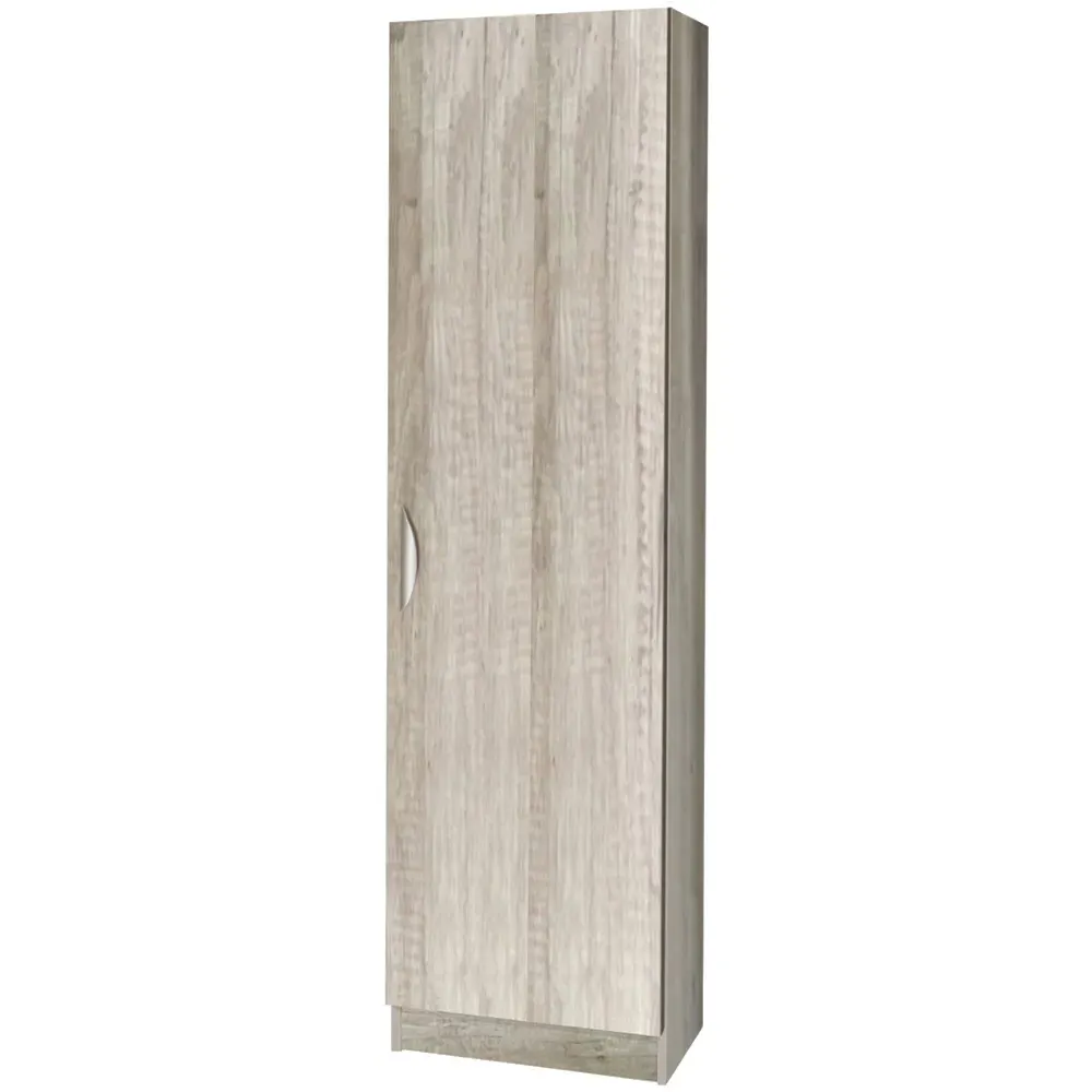 Single Door Tall Cupboard - Grey