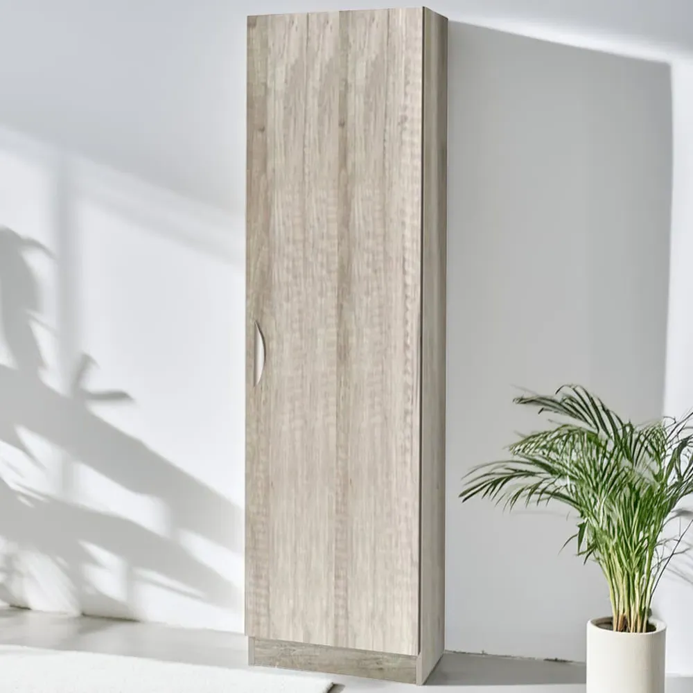 Single Door Tall Cupboard - Grey image
