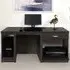 Single Drawer Desk with Printer Shelf - Black