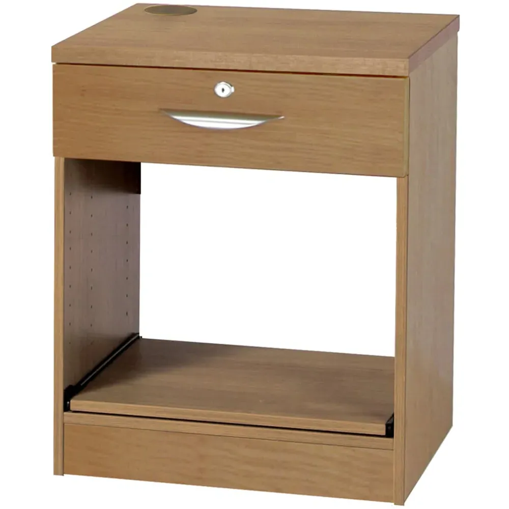 Single Drawer Printer Desk Stand - Brown