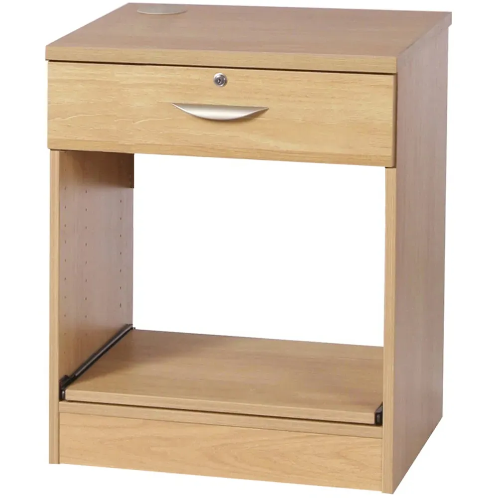 Single Drawer Printer Desk Stand - Brown