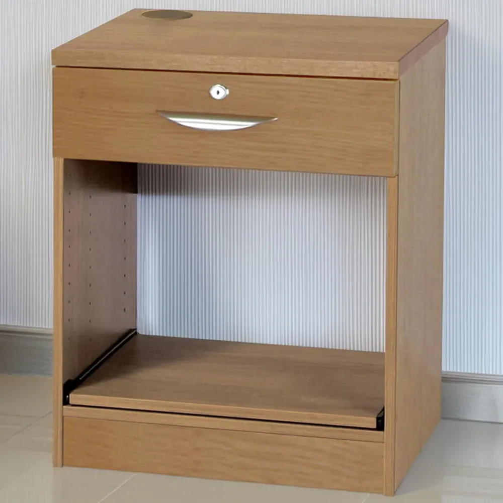 Single Drawer Printer Desk Stand - Brown