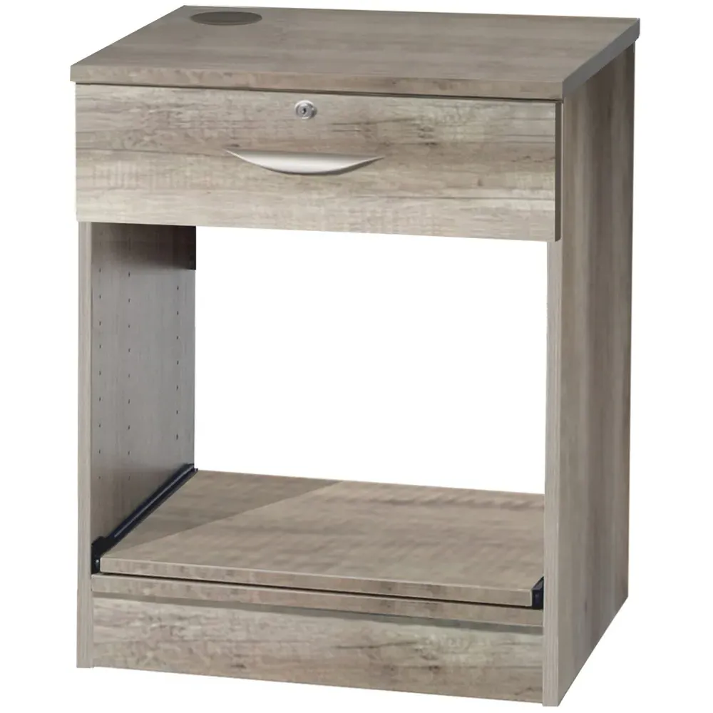 Single Drawer Printer Desk Stand - Grey