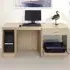 Single Drawer Set-10 Desk with Printer Shelf - Brown