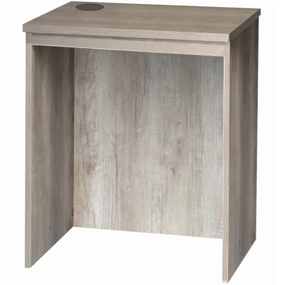 Small Laptop Desk with Cable Management - Grey