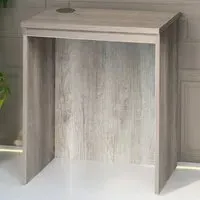 Small Laptop Desk with Cable Management - Grey