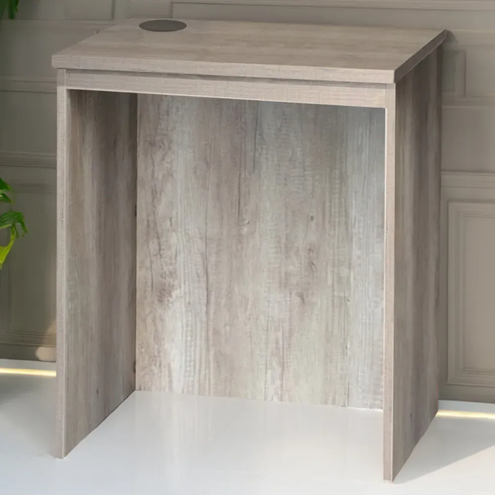 Small Laptop Desk with Cable Management - Grey image