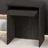 Small Laptop Desk with Keyboard Tray - Black