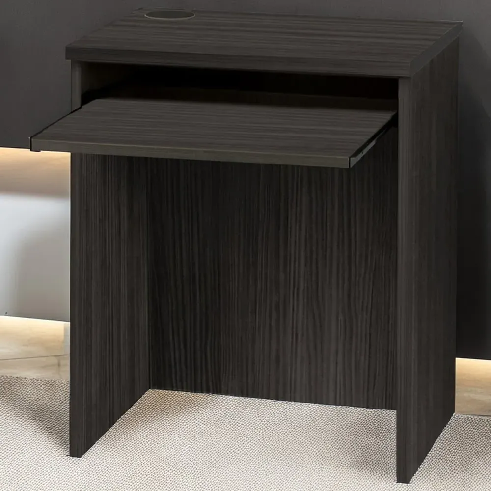 Small Laptop Desk with Keyboard Tray - Black image